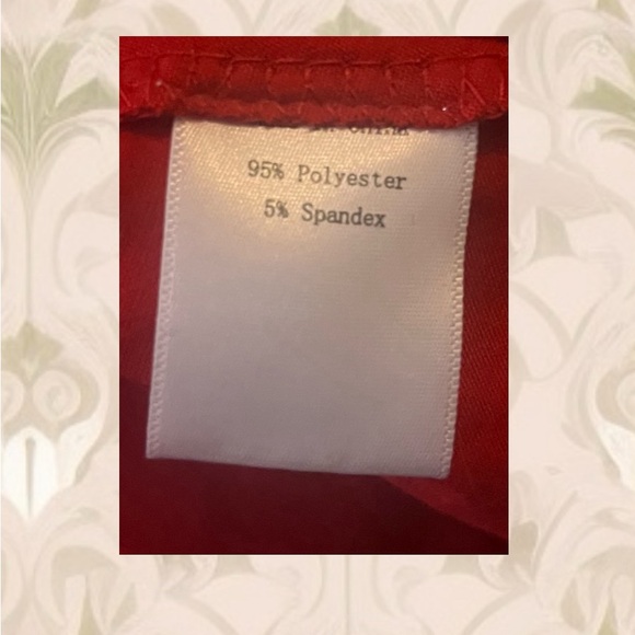 Red/Cream Babydoll Dress. (L) - Picture 4 of 4